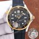Swiss Quality Copy Omega Seamaster 300m Citizen Watch Two Tone Rose Gold Blue Rubber Strap (3)_th.jpg